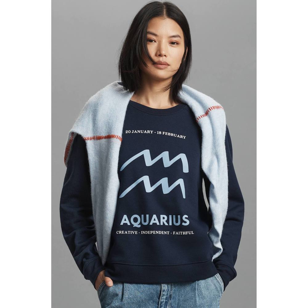 Anthropologie The Zodiac Sweatshirt by Catherine O'Sullivan 4111920170018